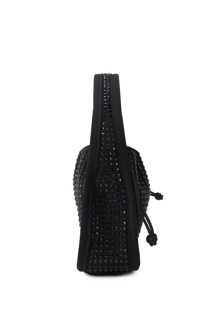 Женская сумка ryan ALEXANDER WANG черного цвета, арт. 20125R91T | Фото 4 (Материал сплава: Проставлено; Драгоценные камни: Проставлено; Материал: Текстиль; Размер: small; Женское Кросс-КТ: Вечерняя сумка)