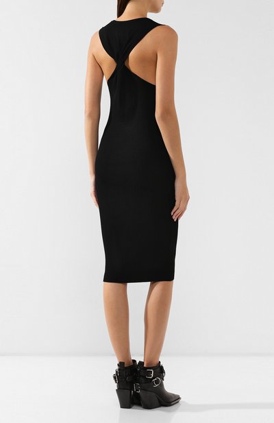 Платье из вискозы HELMUT LANG черного цвета по цене 59850 руб., арт. J06HW707, фото 4 Платье из вискозы HELMUT LANG, арт. J06HW707, фото 4