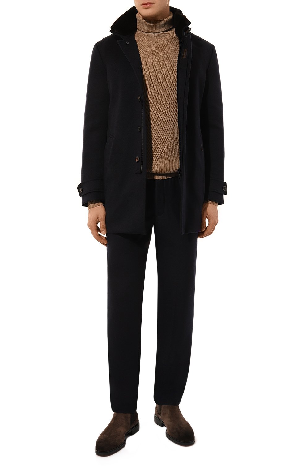 Кашемировое пальто trivor-bab с отделкой из норки MOORER, арт. TRIV0R/BAB, фото 2