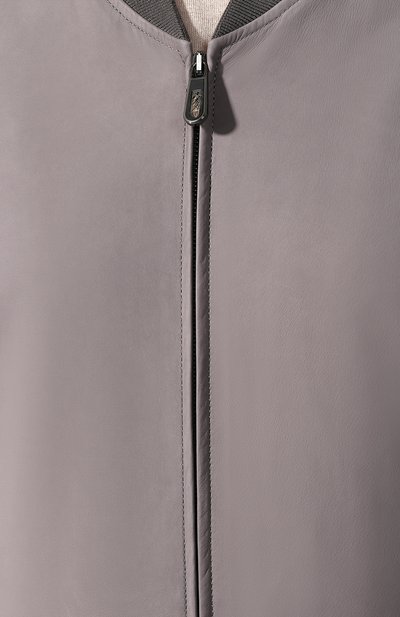 Кожаный бомбер ZEGNA коричневого цвета по цене 615500 руб., арт. CSCBC/5S204, фото 5 Кожаный бомбер ZEGNA, арт. CSCBC/5S204, фото 5