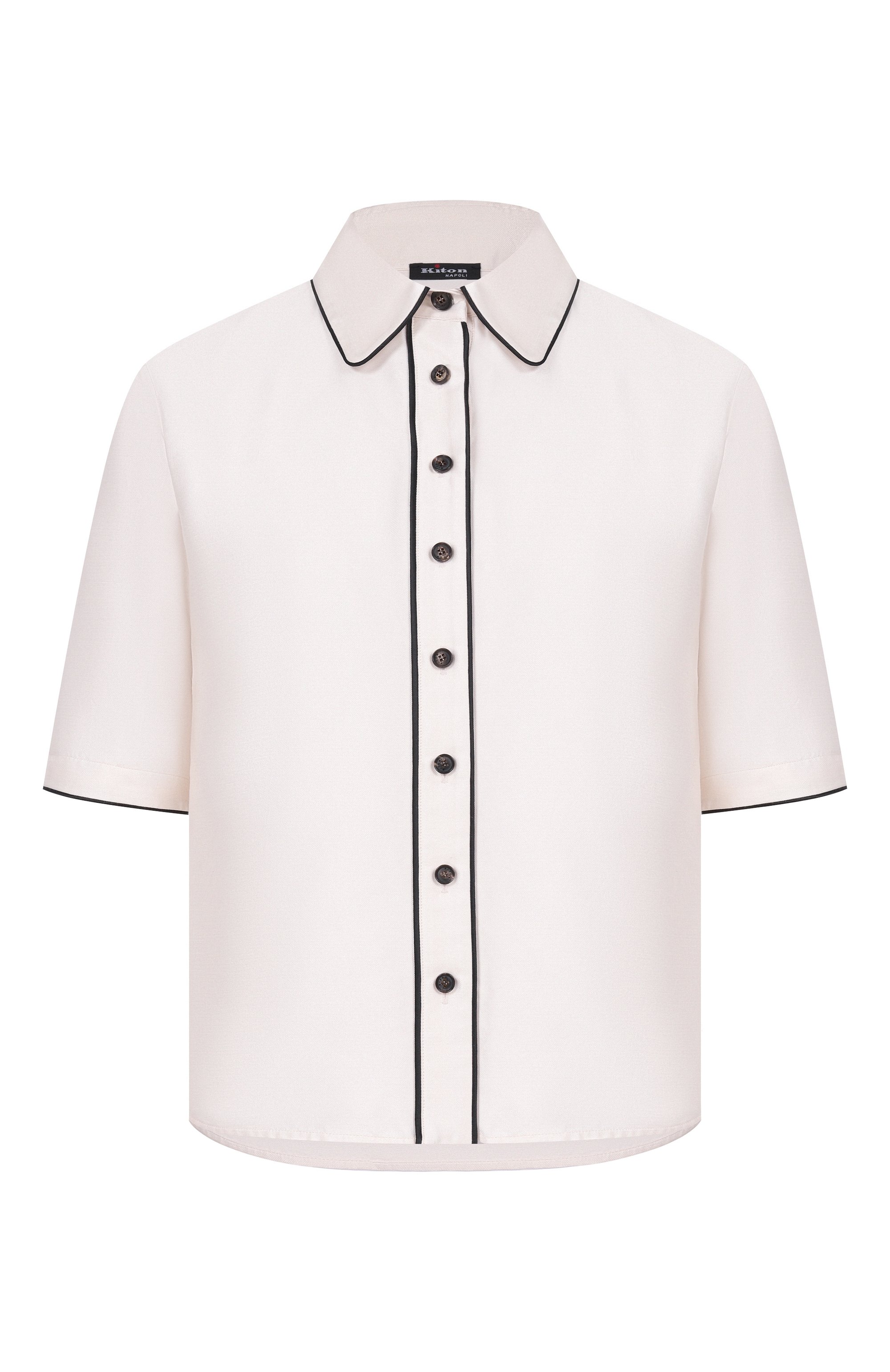 Рубашка из хлопка и шелка KITON, арт. D61462K09R19, фото 1