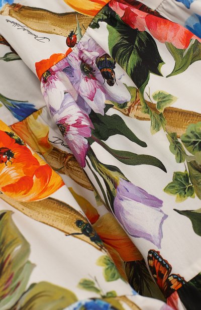 Хлопковая юбка свободного кроя с принтом и эластичным поясом DOLCE & GABBANA, арт. L52I71/FS57R/2-6, фото 3