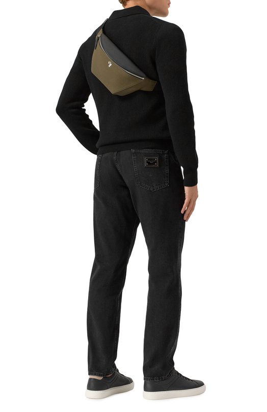 Поясная сумка Cesare Rubeus Milano BELT BAG/CALFSKIN GRAN PRIX+CANVAS AMAZZ0NIA_SET Хаки  BELT BAG/CALFSKIN GRAN PRIX+CANVAS AMAZZ0NIA_SET Фото 7