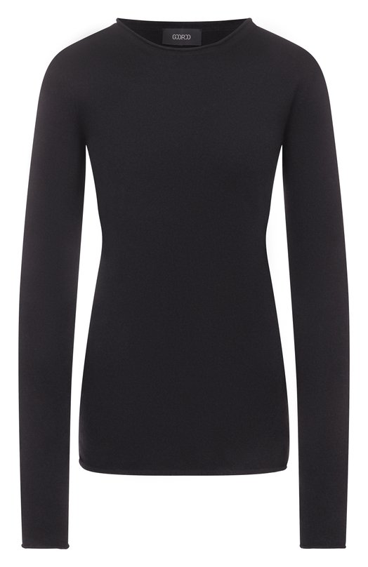 Кашемировый пуловер Gooroo KNSW002-1000-900-FW25/26 Чёрный KNSW002-1000-900-FW25/26