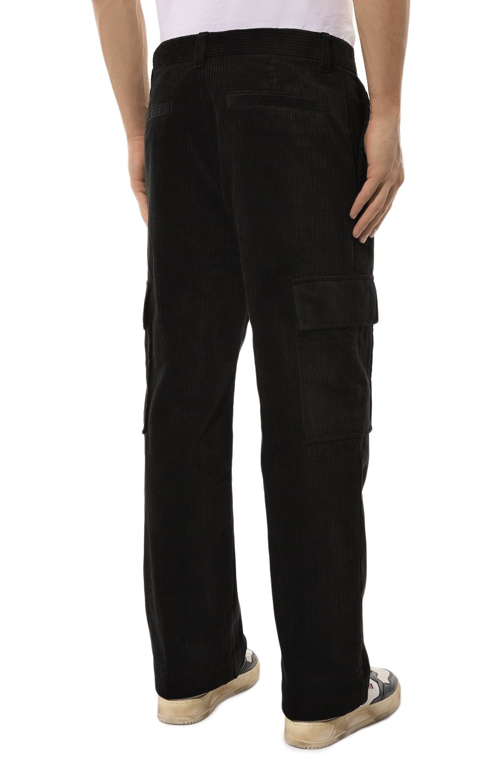 Вельветовые брюки-карго HUGO черного цвета по цене 21800 руб., арт. 50521138, фото 4 Вельветовые брюки-карго HUGO, арт. 50521138, фото 4