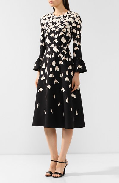 Платье из смеси шерсти и шелка VALENTINO черного цвета по цене 497500 руб., арт. SB3VAN014PK, фото 3 Платье из смеси шерсти и шелка VALENTINO, арт. SB3VAN014PK, фото 3