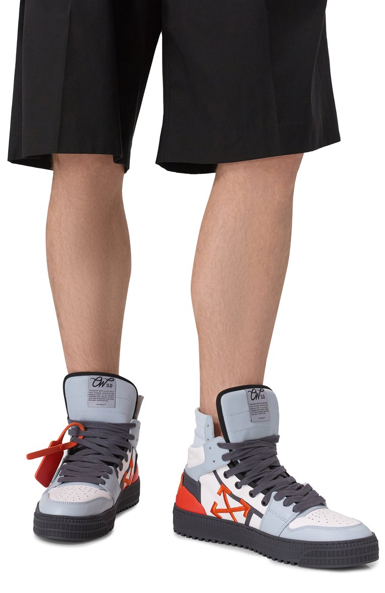 Мужские комбинированные кеды 3.0 off court courtesy OFF-WHITE светло-голубого цвета, арт. 0MIA065S25LEA0034020 | Фото 3 (Автоматизация ТО: Проставлено; Материал внутренний: Натуральная кожа; Подошва: Массивная; Автоматизация состава: Проставлено; Материал внешний: Натуральная кожа; Материал утеплителя: Без утеплителя; Стили: Классический; Кросс-КТ: Высокие)
