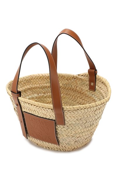 Сумка basket small LOEWE бежевого цвета по цене 43650 руб., арт. 327.02.S93, фото 4 Сумка basket small LOEWE, арт. 327.02.S93, фото 4
