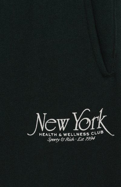 Джоггеры SPORTY AND RICH темно-зеленого цвета по цене 13950 руб., арт. PA037606508GR10, фото 3 Джоггеры SPORTY AND RICH, арт. PA037606508GR10, фото 3