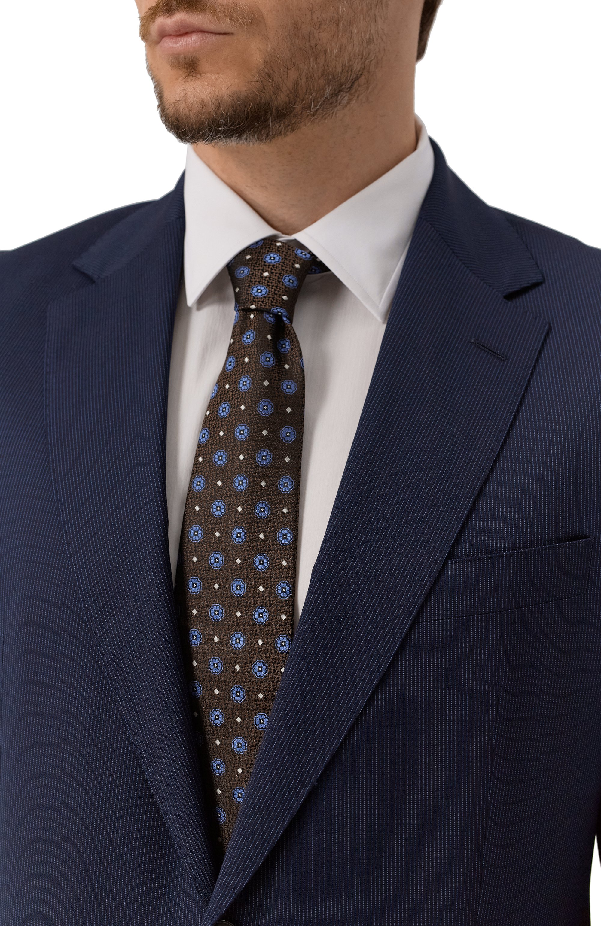 Шерстяной костюм BOSS темно-синего цвета по цене 89950 руб., арт. 50546070, фото 8 Шерстяной костюм BOSS, арт. 50546070, фото 8