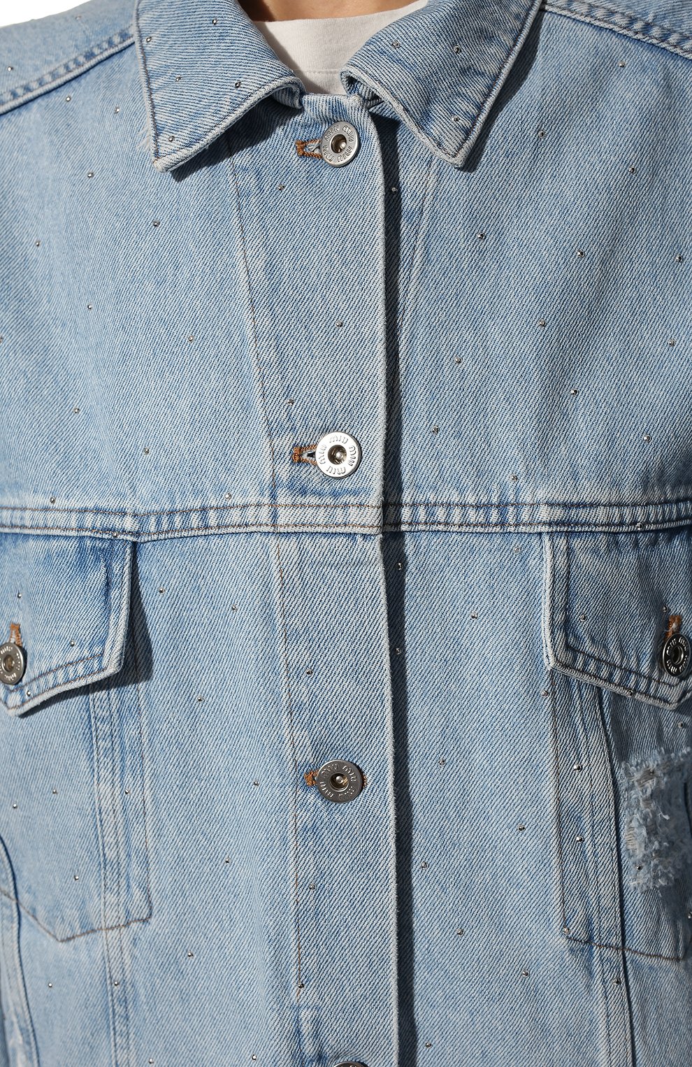 Джинсовая куртка MIU MIU, арт. GWB134-10B7-F0008, фото 5