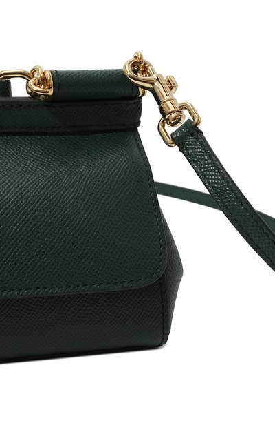 Сумка sicily small DOLCE & GABBANA темно-зеленого цвета по цене 154500 руб., арт. BB9116_BE9116/A1001_1, фото 3 Сумка sicily small DOLCE & GABBANA, арт. BB9116_BE9116/A1001_1, фото 3