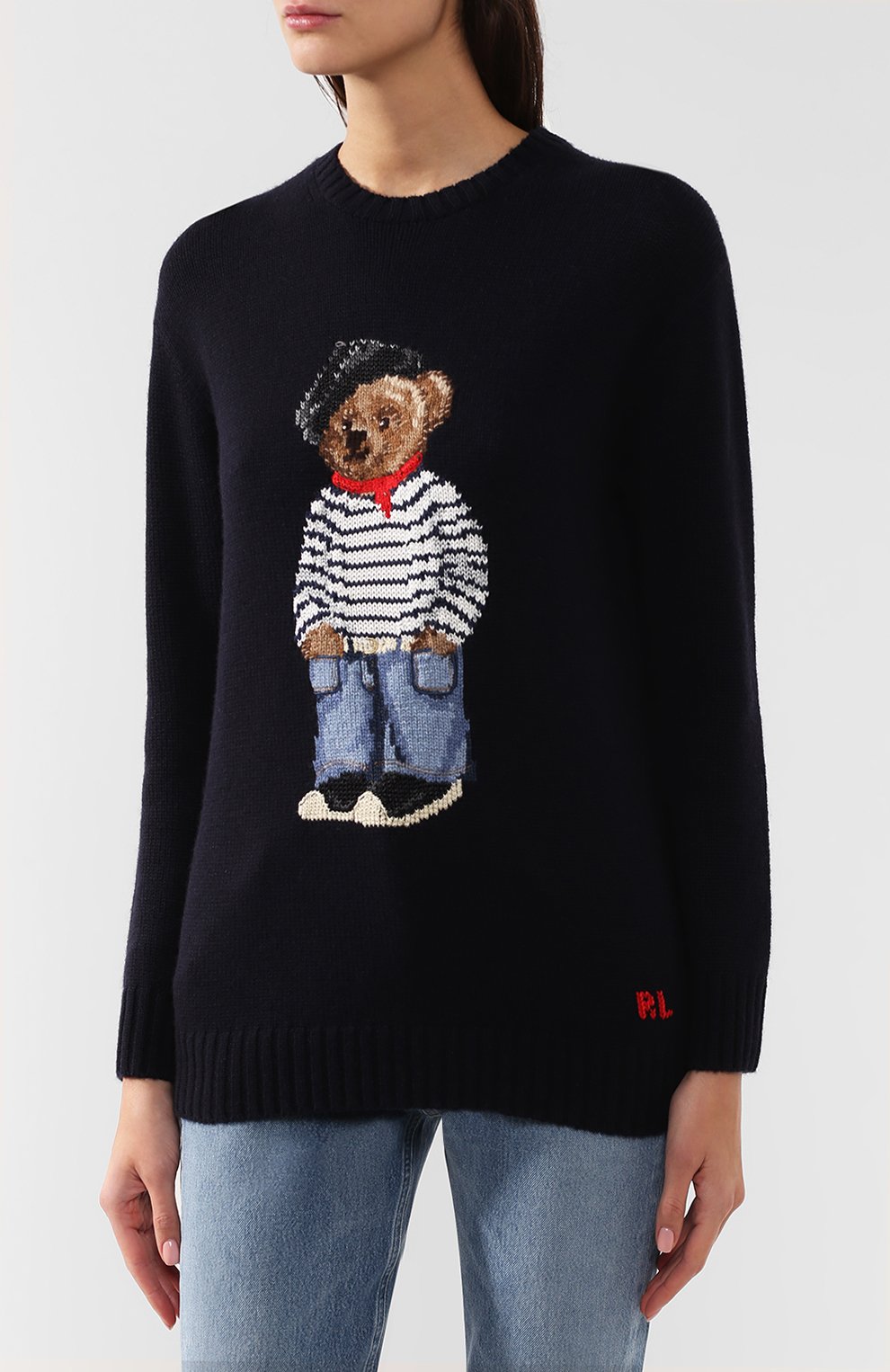 Кашемировый пуловер RALPH LAUREN темно-синего цвета по цене 274000 руб., арт. 290771850, фото 3 Кашемировый пуловер RALPH LAUREN, арт. 290771850, фото 3