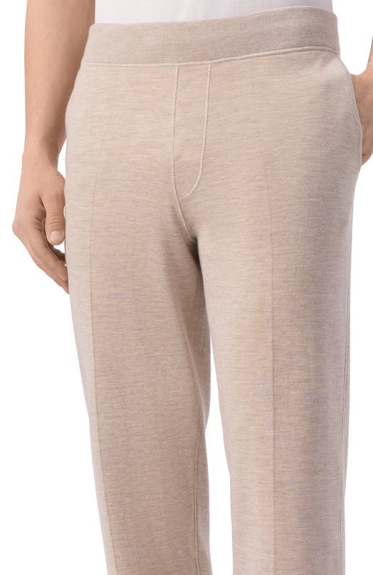 Брюки из хлопка и кашемира Brioni UMUB0L/P0K03 Бежевый  UMUB0L/P0K03 Фото 5