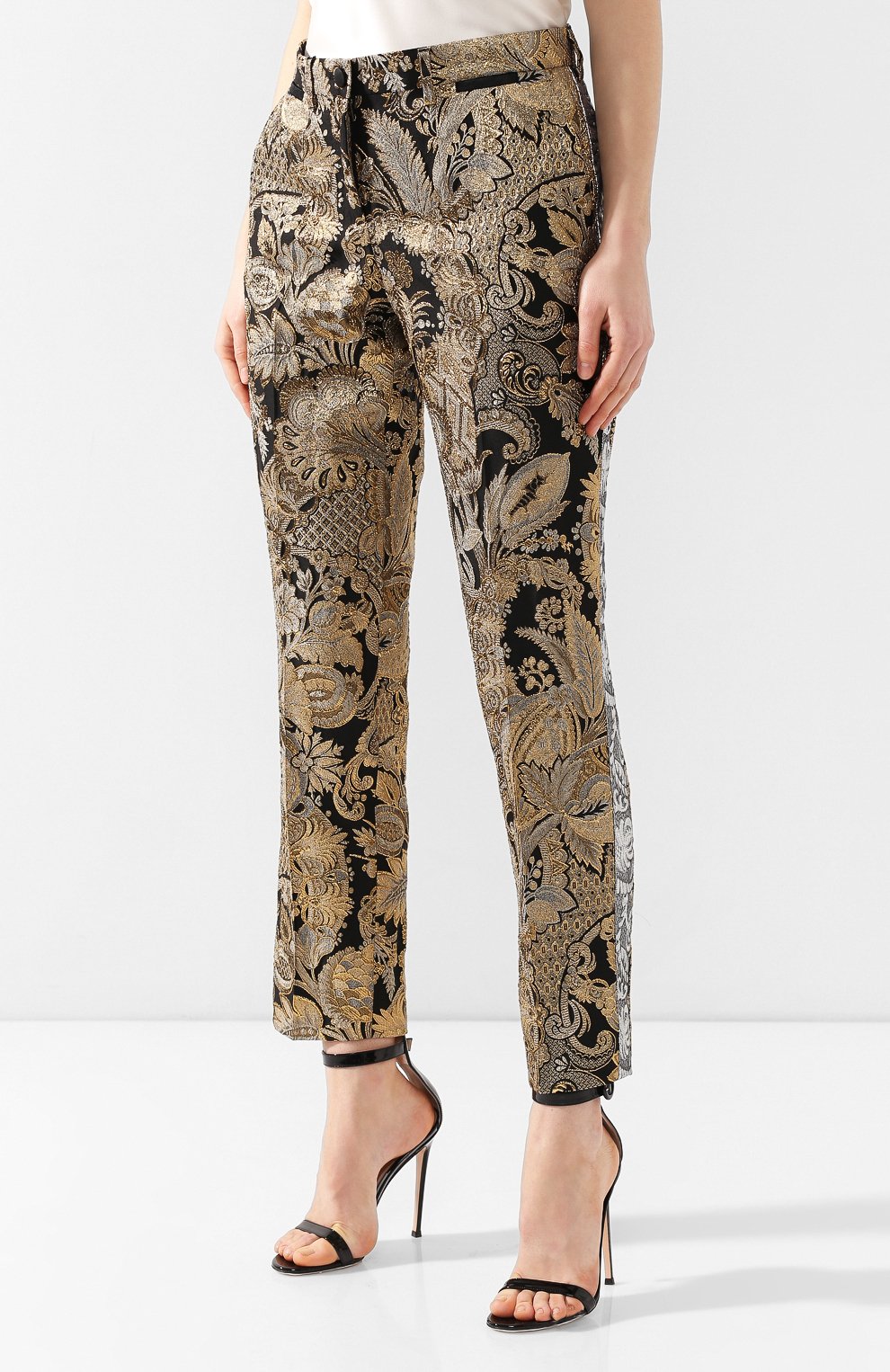 Жаккардовые брюки DOLCE & GABBANA, арт. FTBJCT/HJMAH, фото 3