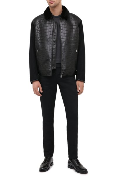 Куртка с отделкой из кожи крокодила ZILLI, арт. MAS-BRAQU-D0132/2004/CP0R, фото 2
