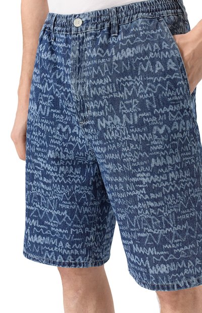 Джинсовые шорты MARNI синего цвета по цене 95900 руб., арт. PUJU0070A0/USCX38, фото 5 Джинсовые шорты MARNI, арт. PUJU0070A0/USCX38, фото 5