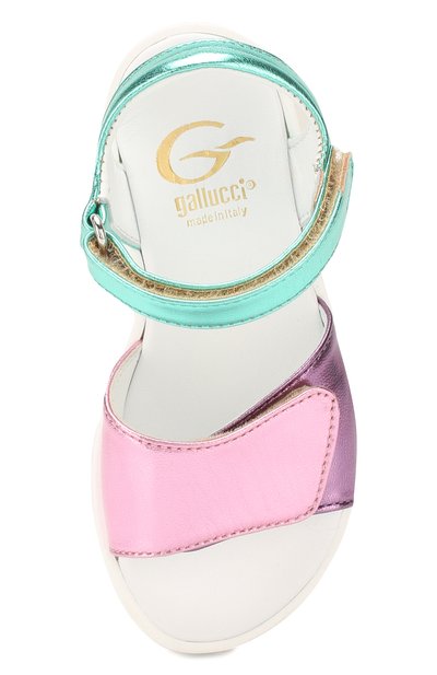 Кожаные босоножки GALLUCCI, арт. J004390M/SA P C G0M LAM/LAM/LAM, фото 4