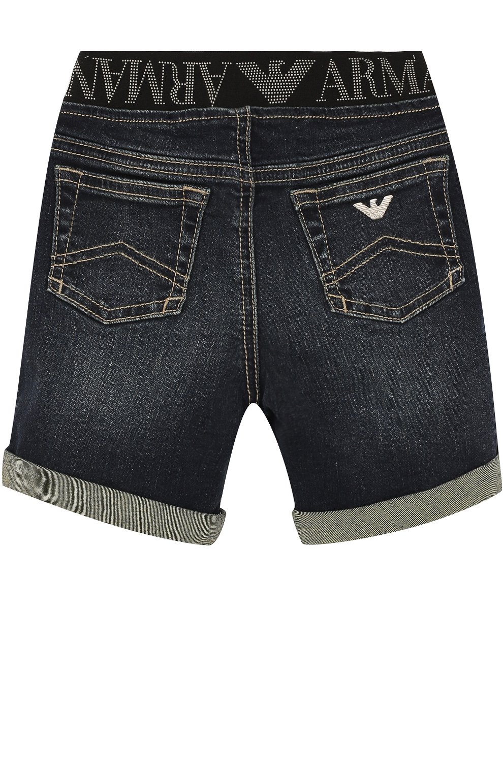 Джинсовые шорты с эластичным поясом ARMANI JUNIOR, арт. 3ZHS03/4DFCZ, фото 2