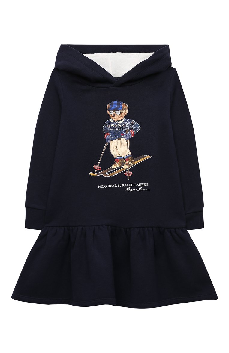 Детское хлопковое платье POLO RALPH LAUREN синего цвета, арт. 312853318 | Фото 1 (Материал внешний: Синтетический материал, Хлопок; Рукава: Длинные; Девочки Кросс-КТ: Платье-одежда; Случай: Повседневный; Драгоценные камни: Проставлено; Материал сплава: Проставлено; Ростовка одежда: 5 лет | 110 см, 6 лет | 116 см, 7 лет | 122 см)