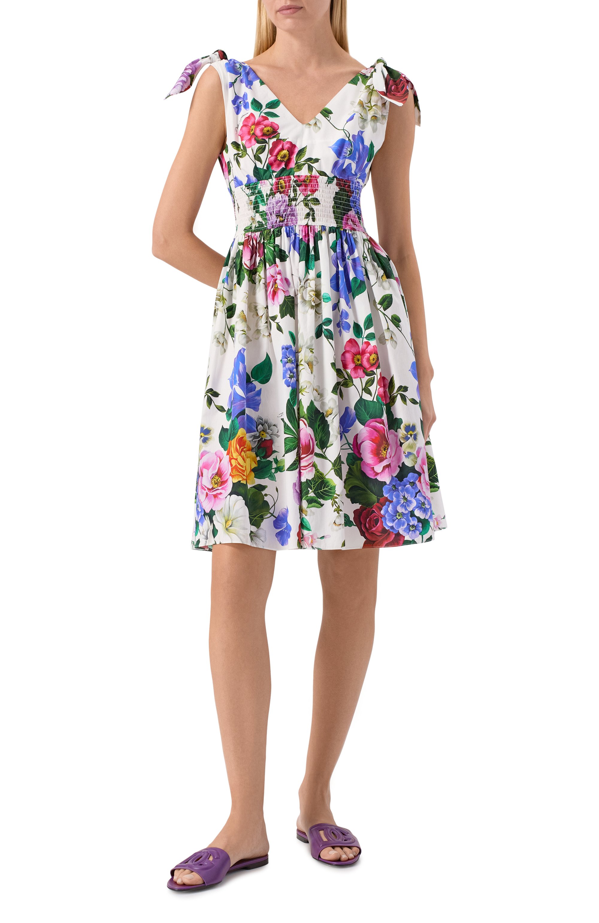 Кожаные шлепанцы bianca DOLCE & GABBANA, арт. CQ0436/AY329, фото 2