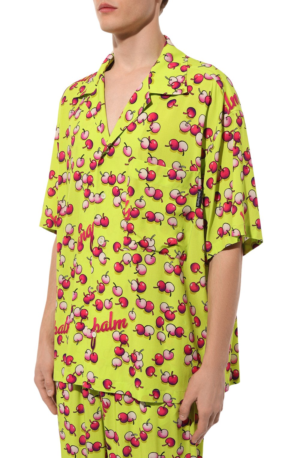 Рубашка из вискозы PALM ANGELS, арт. PMGG007F24FAB001, фото 3