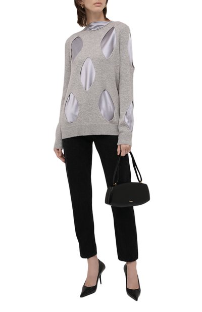 Пуловер из шерсти и кашемира JW ANDERSON серого цвета по цене 71650 руб., арт. KW0519 YN0157, фото 2 Пуловер из шерсти и кашемира JW ANDERSON, арт. KW0519 YN0157, фото 2