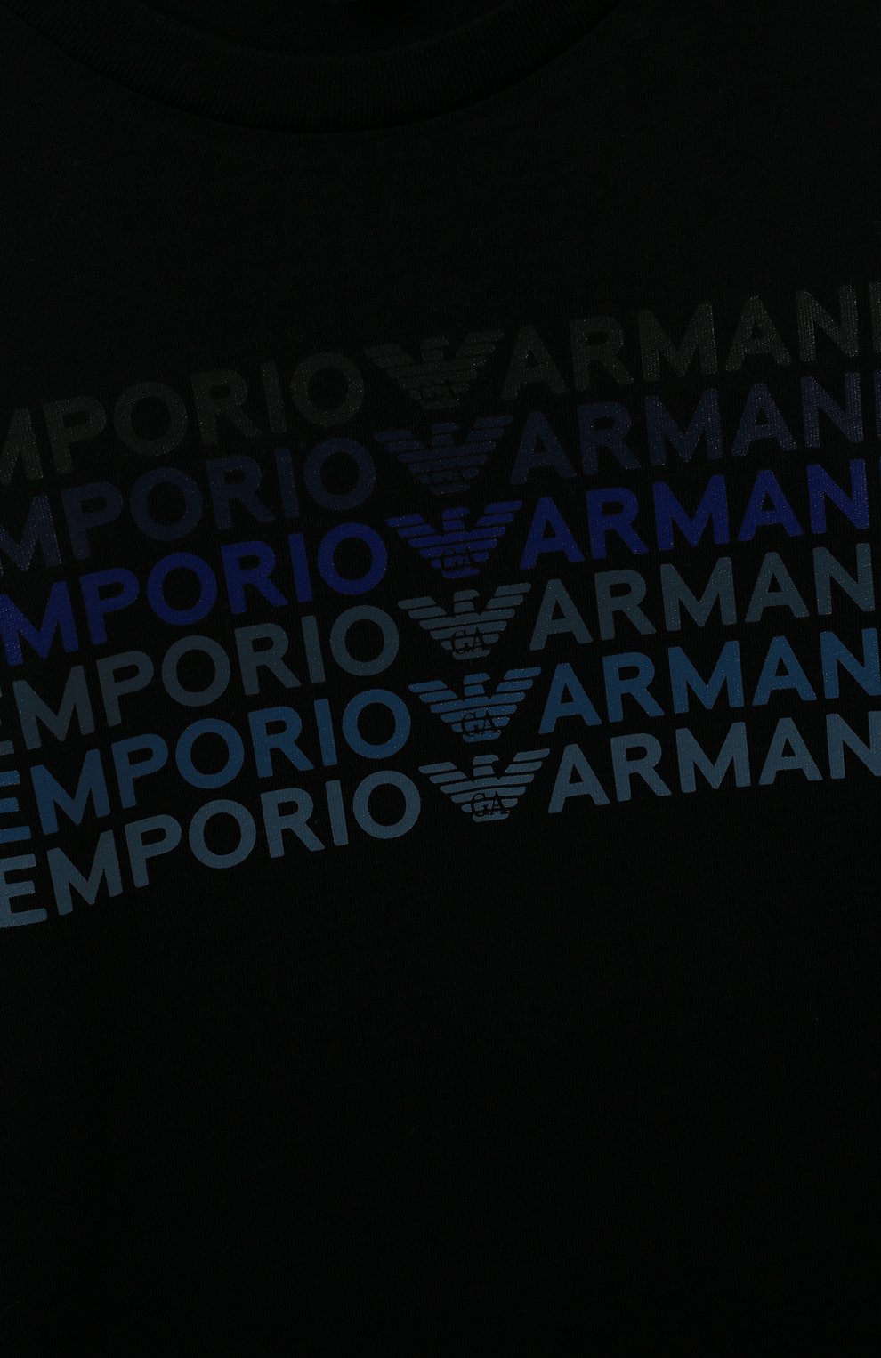 Хлопковый лонгслив EMPORIO ARMANI темно-синего цвета по цене 8995 руб., арт. 6L4TJ6/4J5WZ, фото 3 Хлопковый лонгслив EMPORIO ARMANI, арт. 6L4TJ6/4J5WZ, фото 3