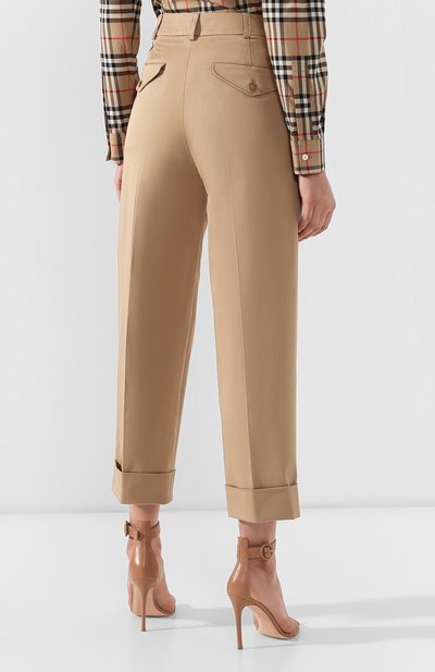 Хлопковые брюки BURBERRY бежевого цвета по цене 81750 руб., арт. 8010263, фото 4 Хлопковые брюки BURBERRY, арт. 8010263, фото 4