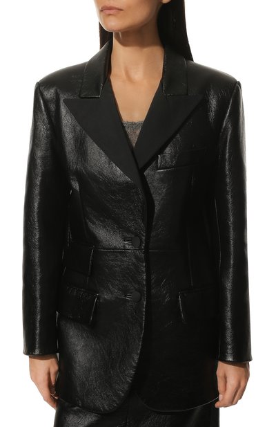 Кожаный жакет MIU MIU, арт. MPG447-1SNT-F0002, фото 3