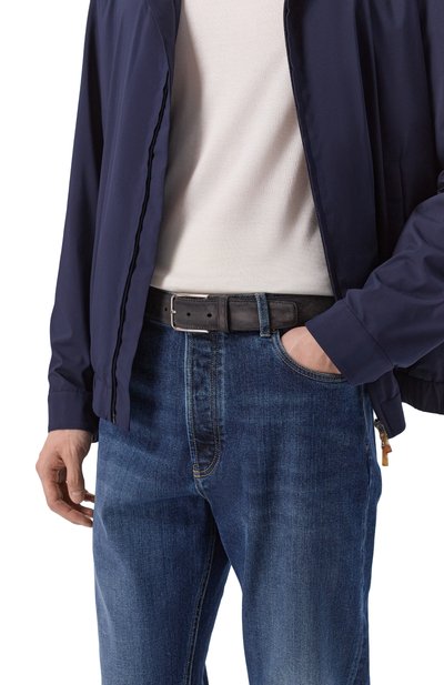 Мужской замшевый ремень SANTONI, арт. CM35VC003B91EACD