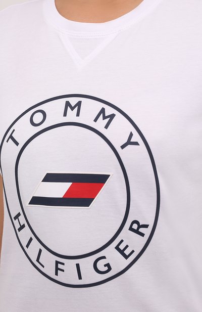Хлопковая футболка TOMMY HILFIGER, арт. S10S101046, фото 5