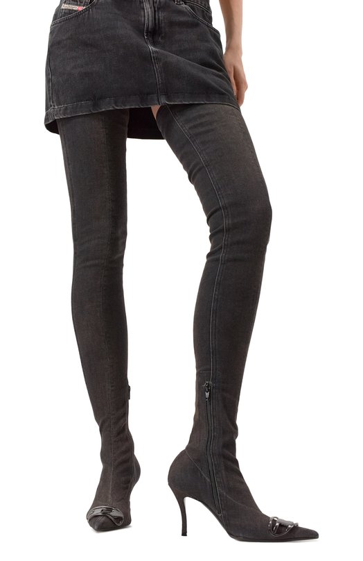 Текстильные ботфорты D-Venus Tbt Diesel Y03316/P5523 Чёрный  Y03316/P5523 Фото 3