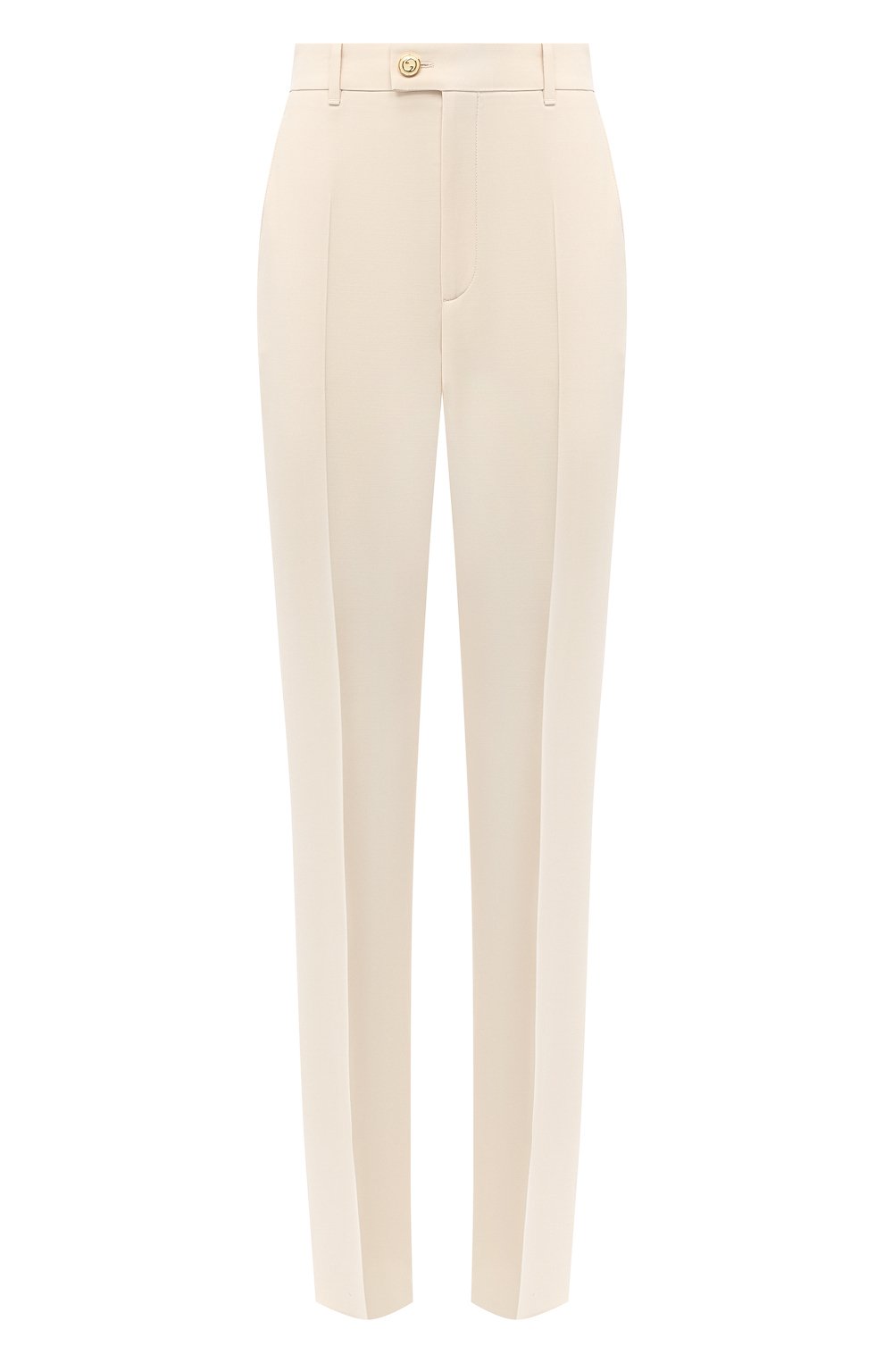 Брюки из шелка и шерсти GUCCI белого цвета по цене 113760 руб., арт. 627880/ZAD88, фото 1 Брюки из шелка и шерсти GUCCI, арт. 627880/ZAD88, фото 1