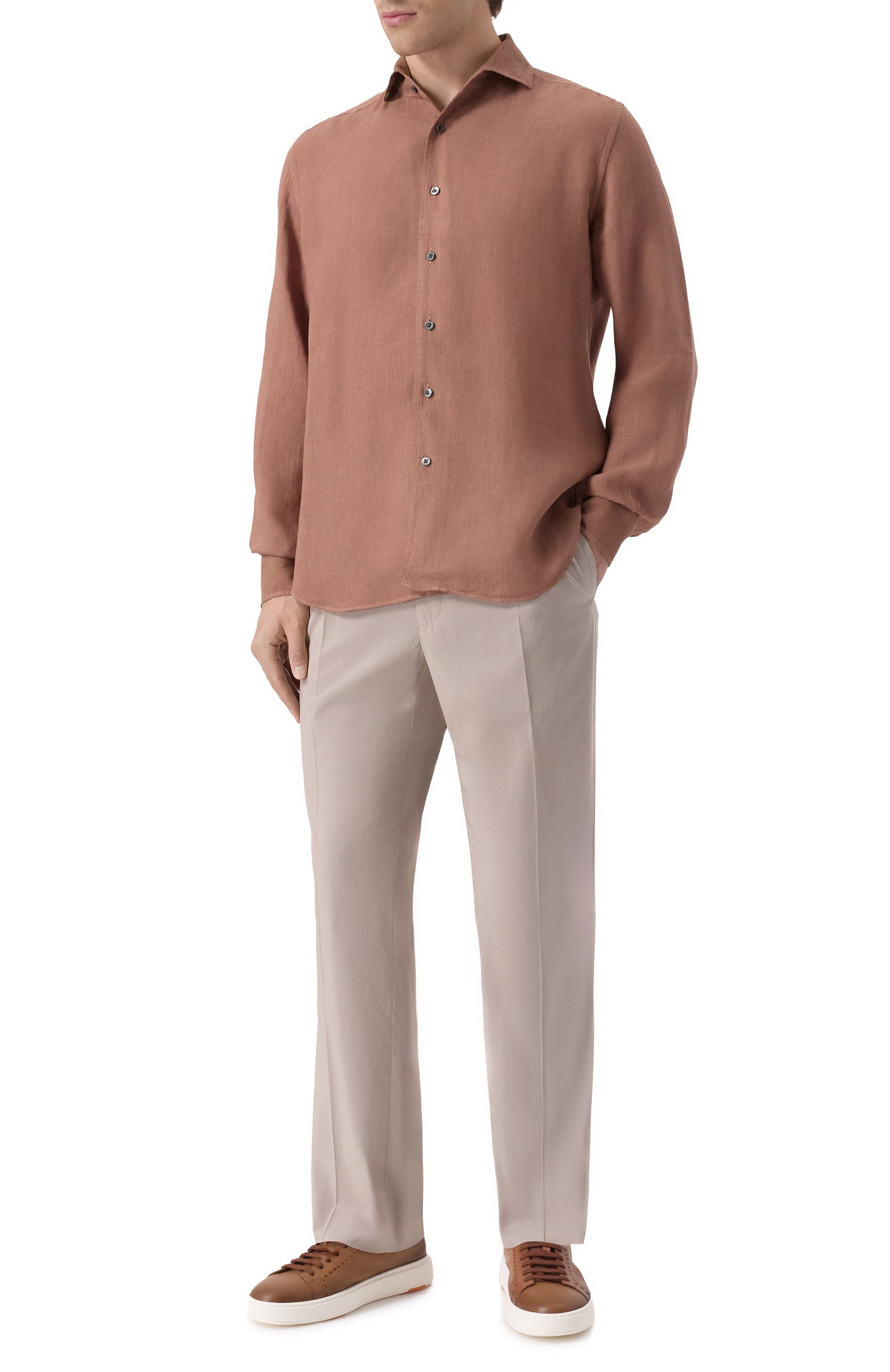 Льняная рубашка CORNELIANI, арт. 25P126-2511199, фото 2