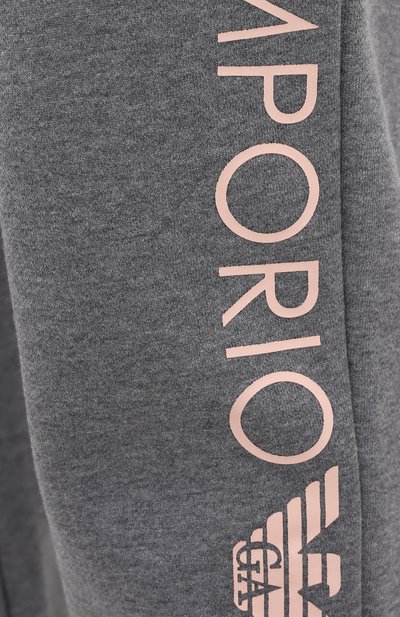 Хлопковые джоггеры EMPORIO ARMANI серого цвета по цене 12400 руб., арт. 164416/0A250, фото 5 Хлопковые джоггеры EMPORIO ARMANI, арт. 164416/0A250, фото 5
