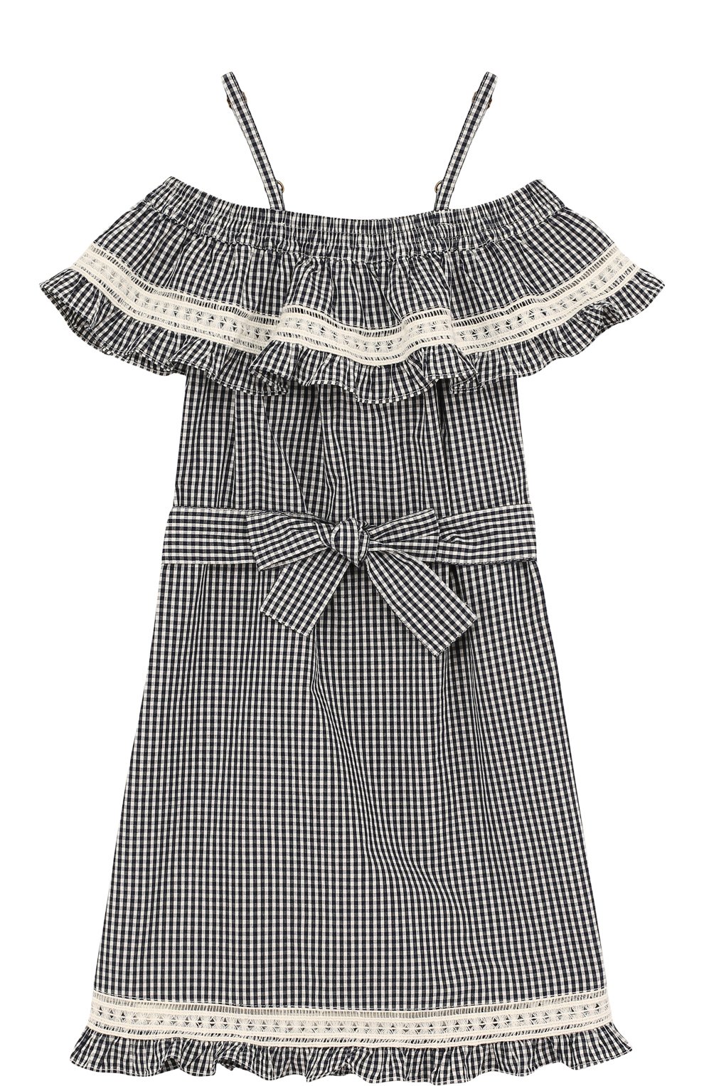 Хлопковый сарафан с поясом и открытыми плечами LES COYOTES DE PARIS, арт. 330115, фото 1