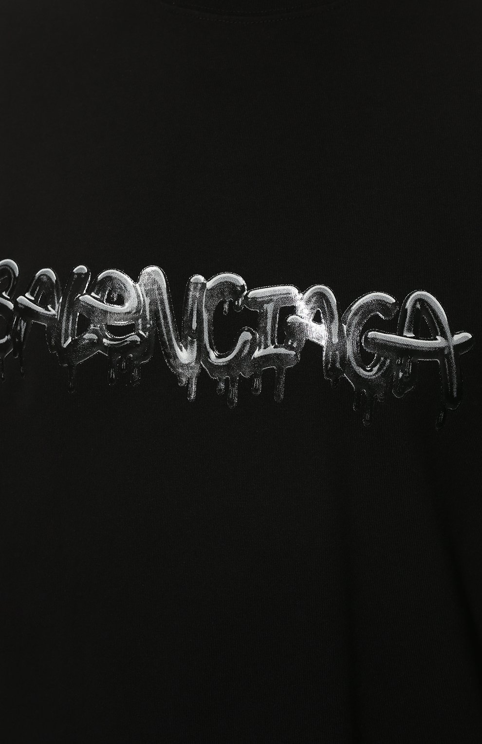 Хлопковая футболка BALENCIAGA черного цвета по цене 79950 руб., арт. 612965/TLVF1, фото 5 Хлопковая футболка BALENCIAGA, арт. 612965/TLVF1, фото 5