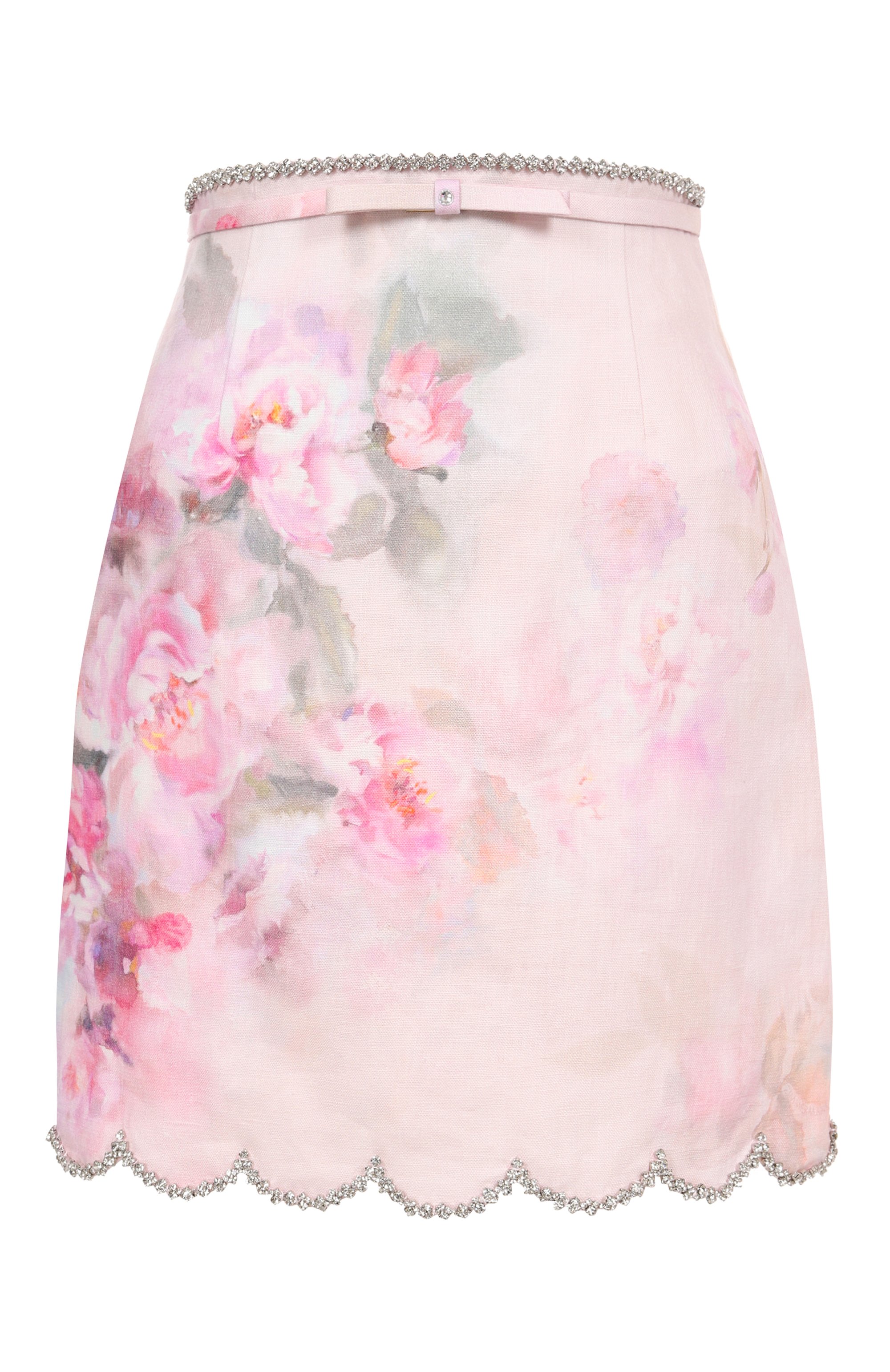 Льняная юбка с отделкой ст�разами ZIMMERMANN, арт. 2164SR251, фото 1