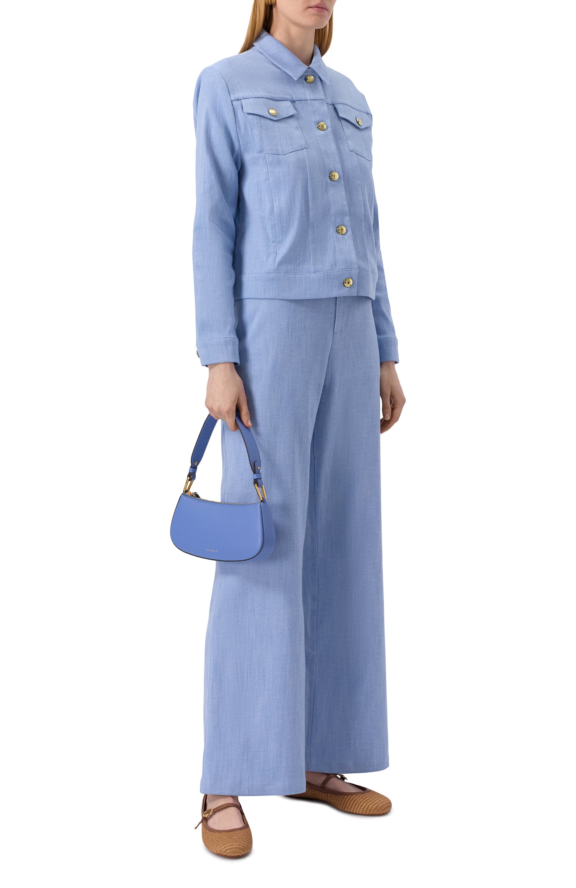 Сумка merveille COCCINELLE голубого цвета по цене 22600 руб., арт. E5MRF520101, фото 7 Сумка merveille COCCINELLE, арт. E5MRF520101, фото 7