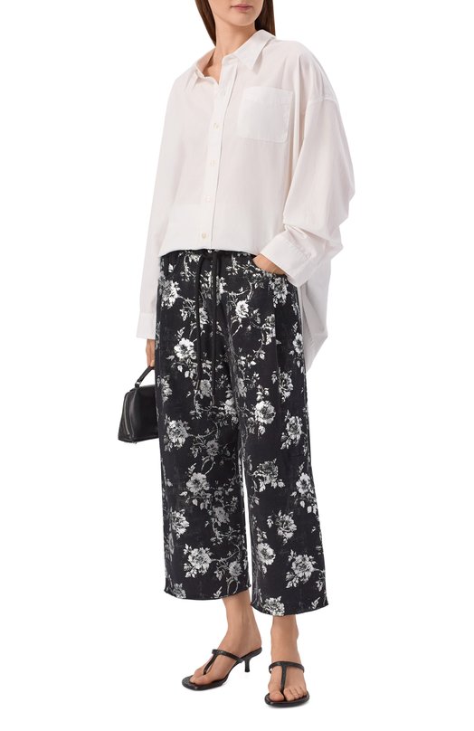 Хлопковые брюки R13 R13WK240-001CF Чёрный  R13WK240-001CF Фото 2