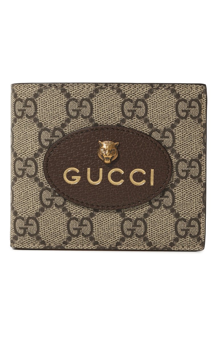 Мужской портмоне GUCCI коричневого цвета, арт. 473954/K9G0T | Фото 1 (Нос: Не проставлено; Материал сплава: Проставлено; Материал: Текстиль)