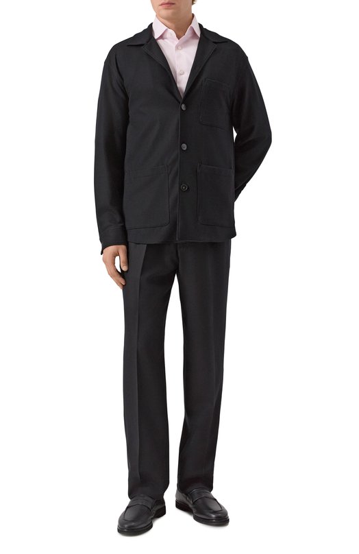 Хлопковая сорочка Zegna 9MS0BA/R801044A8 Розовый  9MS0BA/R801044A8 Фото 2