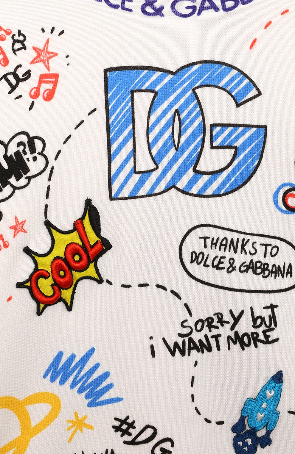 Хлопковый свитшот DOLCE & GABBANA разноцветного цвета по цене 45250 руб., арт. L1JWD0/II7FB, фото 3 Хлопковый свитшот DOLCE & GABBANA, арт. L1JWD0/II7FB, фото 3