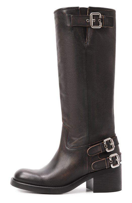 Кожаные сапоги Dakota Chloé CHC25A12ESY Чёрный  CHC25A12ESY Фото 4