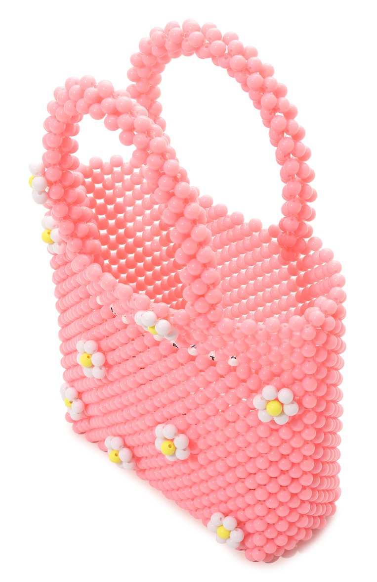 Детская сумка MC2 SAINT BARTH розового цвета, арт. STBA/BEADED SMALL BAG/04213D | Фото 3 (Материал сплава: Проставлено; Нос: Не проставлено; Материал: Экокожа)