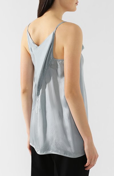 Топ из вискозы RICK OWENS светло-голубого цвета по цене 33200 руб., арт. RP19S6122/K, фото 4 Топ из вискозы RICK OWENS, арт. RP19S6122/K, фото 4