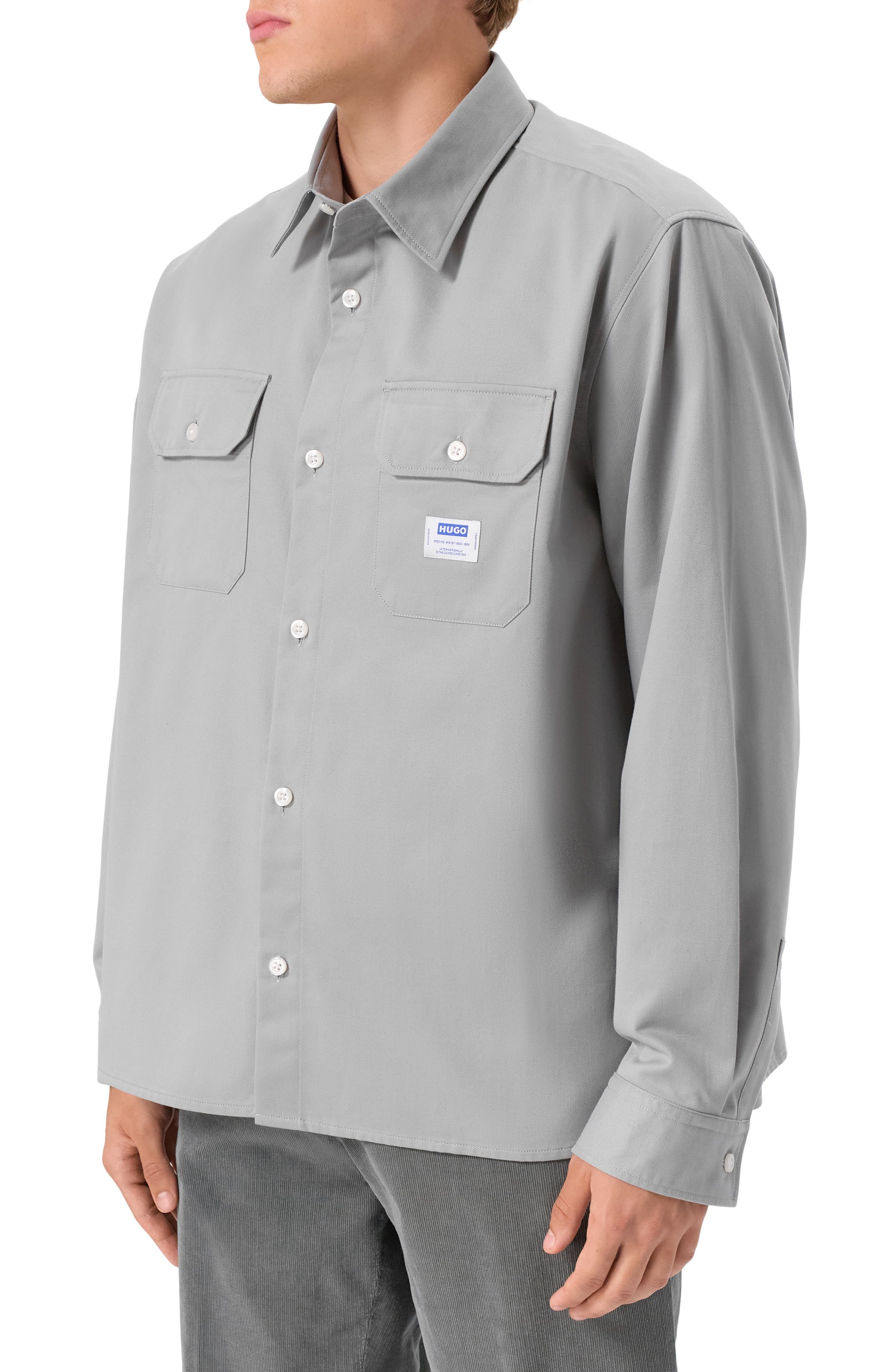 Хлопковая рубашка HUGO BLUE, арт. 50520001, фото 3