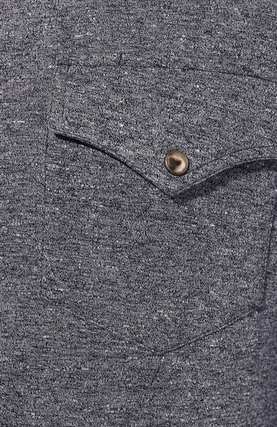 Рубашка изо льна и хлопка BRUNELLO CUCINELLI, арт. MW835B2289, фото 5