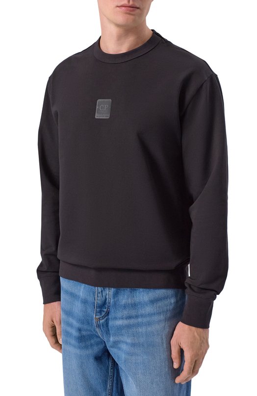 Хлопковый свитшот C.P. Company 20CLSS008A/006452W Чёрный  20CLSS008A/006452W Фото 3